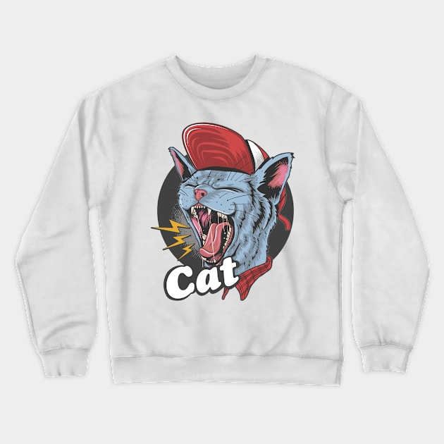 catttt Crewneck Sweatshirt by lifuna